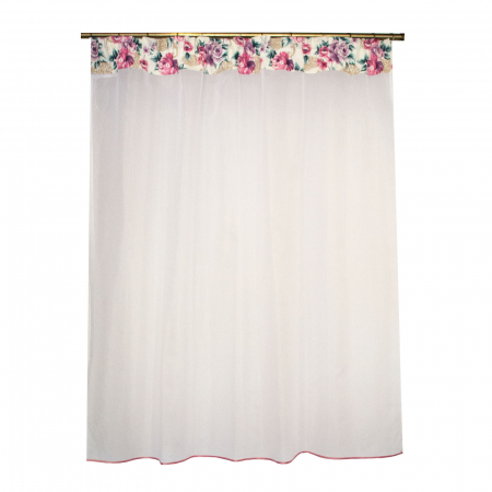 Perdele bucatarie - Perdea Velaria alba lucioasa, 150x150 cm