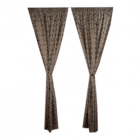 Set draperii Velaria tafta romburi beige, 2*140x255 cm [2]