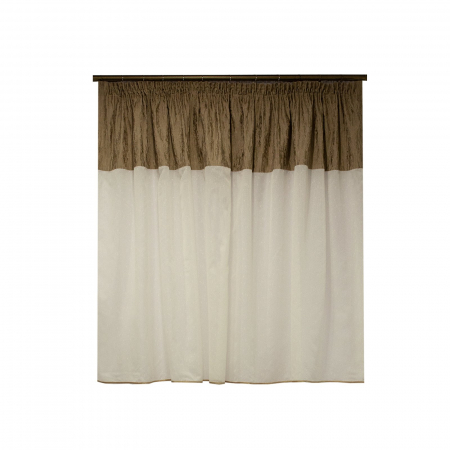 Perdele unicat - Perdea Velaria ploita ivoire cu tafta, 240x145 cm