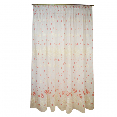 Perdele - Perdea Velaria in flori portocalii, 300x245 cm