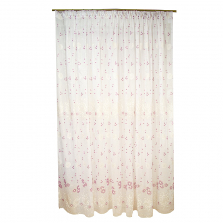 Perdele - Perdea Velaria in flori mov, 300x245 cm
