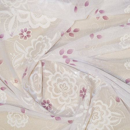 Perdea Velaria in flori mov, 300x245 cm [1]