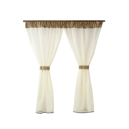 Perdele Outlet - Perdea Velaria in ivoire cu dungi, 170x155 cm