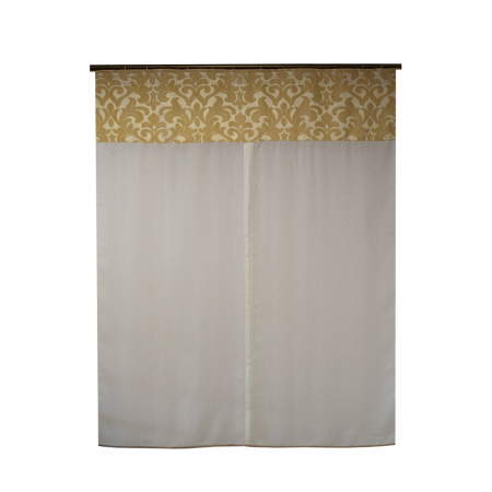 Perdea Velaria in ivoire cu tafta baroc bej, 135x185 cm [3]