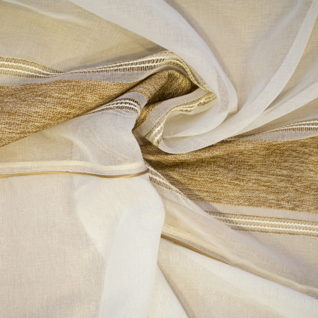 Perdea Velaria in crem cu dungi bej, 230x160 cm [1]
