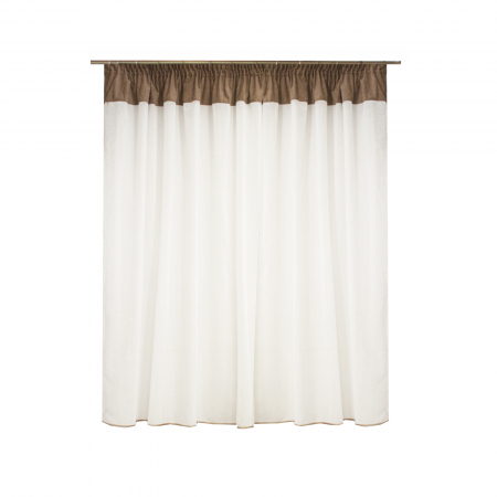 Perdea Velaria  in ivoire si tafta maro, 400x148 cm [1]