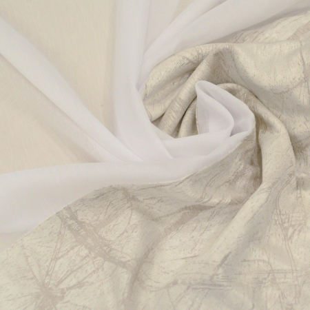 Perdea Velaria in alb si artistic grej, 320x180 cm [2]