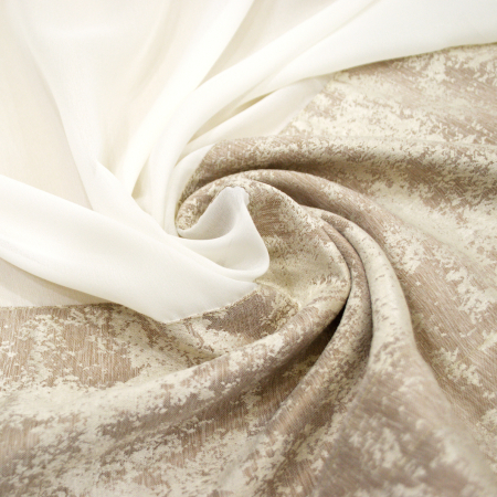 Perdea Velaria voal ivoire si asos grej, 340x180 cm [2]