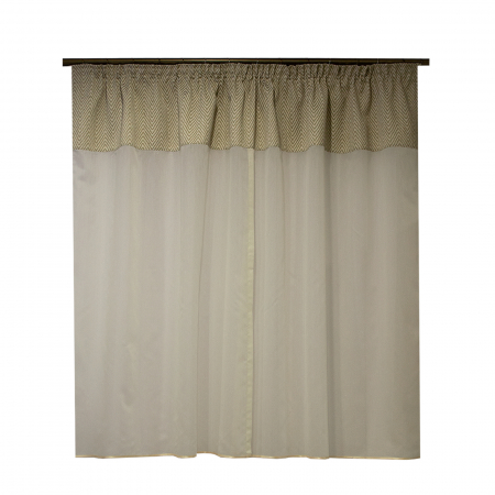 Perdea Velaria  in ivoire si tafta bej, 130x150 cm [1]