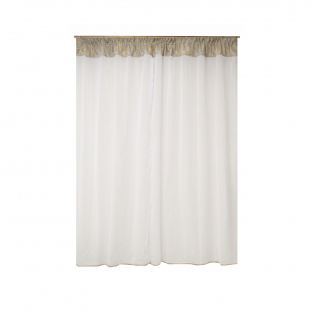 Perdea Velaria  in alb cu model vegetal, 240x165 cm [1]