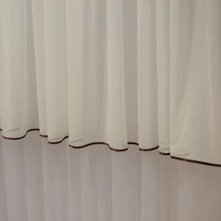 Perdea Velaria in ivoire cu tafta wenge, 470x180 cm [1]