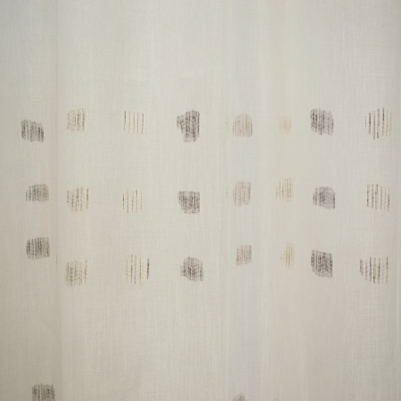 Perdea Velaria in alb cu imprimeu geometric, 160x175 cm [1]