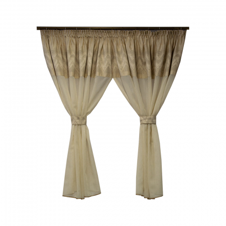 Perdele bucatarie - Perdea Velaria in rustic ivoire, 320x145 cm