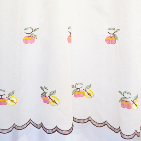 Perdea Velaria inisor alb cu imprimeu mere, 145 x 220 cm [2]