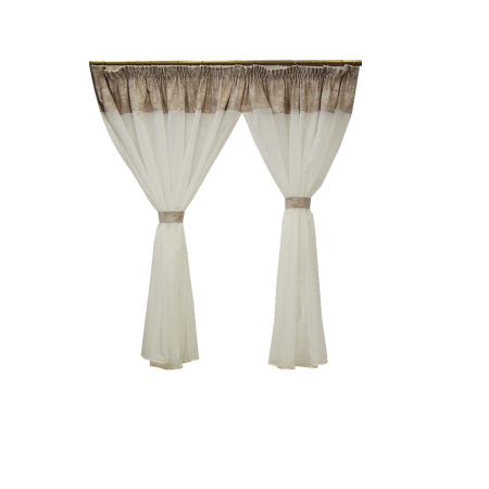 Perdele - Perdea Velaria ivoire cu asos bej, 220x150 cm
