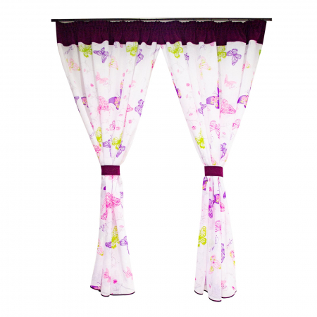 Perdea Velaria fluturi mov, 180x155 cm [0]