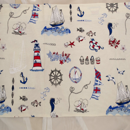 Perdea Velaria in alb cu navigatori, 170x165 cm [1]