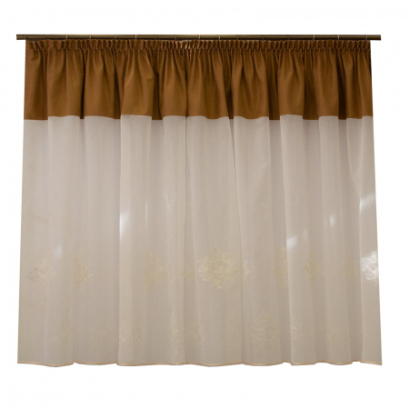 Perdele unicat - Perdea Velaria cu model baroc ivoire, 340x160 cm