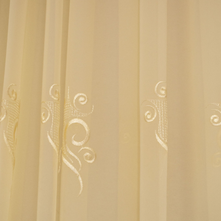 Perdea Velaria crem cu imprimeu brodat, 350x245 cm [1]