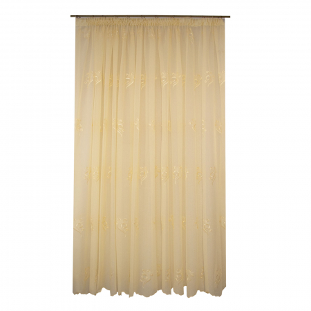 Perdea Velaria crem cu imprimeu brodat, 350x245 cm [0]