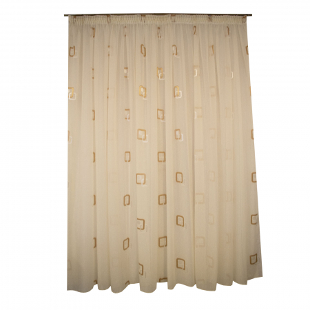 Perdele la oferta - Perdea Velaria sable patrate maro, 430x245 cm