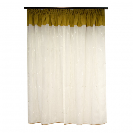 Perdea Velaria ivoire cu model brodat, 180x140 cm [2]