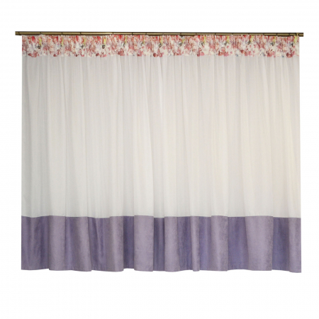 Perdea Velaria ivoire cu mov, 400x145 cm [1]