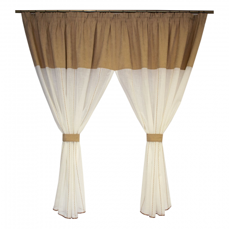Perdea Velaria ivoire de bucatarie, 270x160 cm [0]
