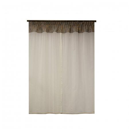 Perdea Velaria in lucios ivoire cu tafta, 155x 165 cm [1]