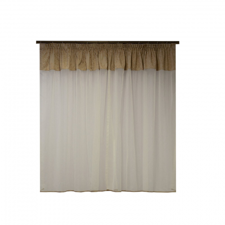 Perdea Velaria ivoire de bucatarie cu tafta copaci, 240x145 cm [1]