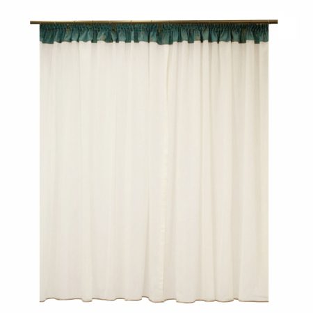 Perdea Velaria ivory cu model turcoaz, 380x180 cm [1]