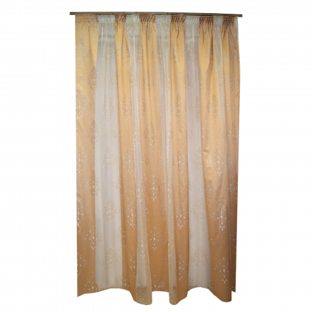 Perdele moderne - Perdea Velaria organza baroc brown, 290x255 cm