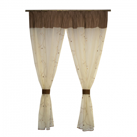 Perdea Velaria patrate maro, 180x160 cm [0]