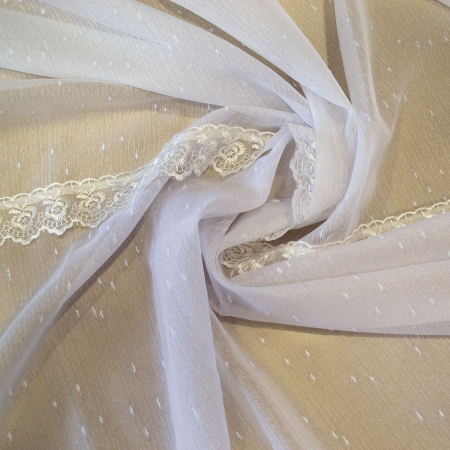 Perdea Velaria, ploita alba cu dantela [1]