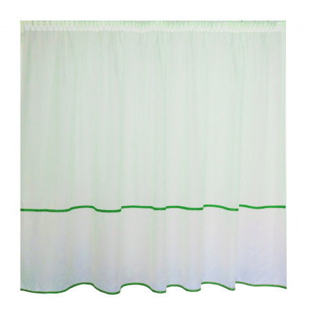Perdele moderne - Perdea Velaria ploita cu fir verde, 300x195 cm