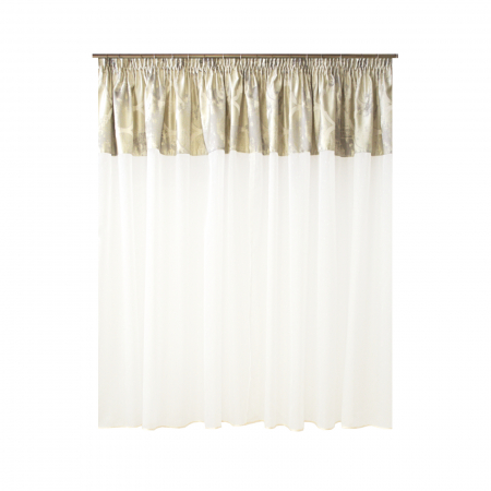 Perdea Velaria ploita ivoire si tafta fildes, 360x155 cm [1]