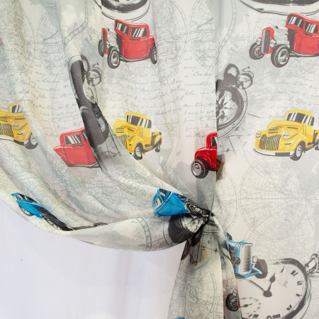 Perdea Velaria gri cu masini, 200x250 cm [2]