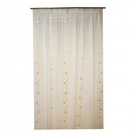 Perdele moderne - Perdea Velaria sable flori crem, 300x220 cm