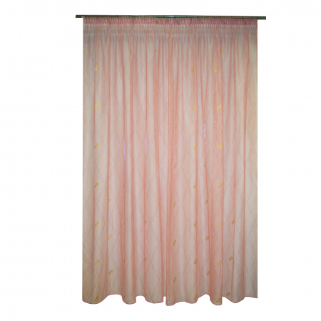 Perdea Velaria organza roz cu auriu, 335x245 cm [0]