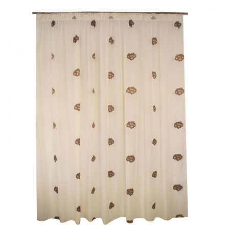 Perdea Velaria sable cu flori wenge, 340x245 cm [0]