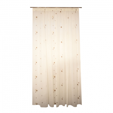 Perdele bucatarie - Perdea Velaria sable patrat in patrat alb cu wenge
