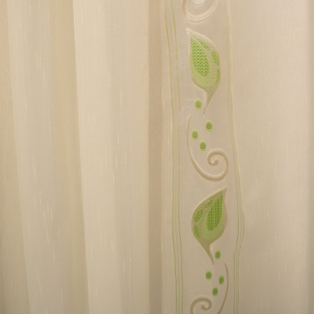 Perdea Velaria sable ivoire cu frunza verde, 300x245 cm [1]