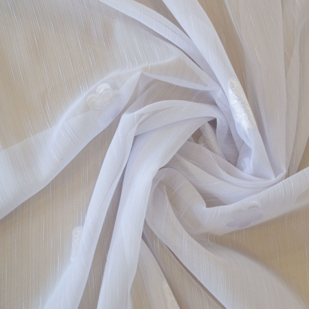 Perdea Velaria sable alb cu flori, 550x245 cm [1]