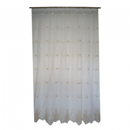 Perdele la oferta - Perdea Velaria tiul fluturi brodati, 230x255 cm