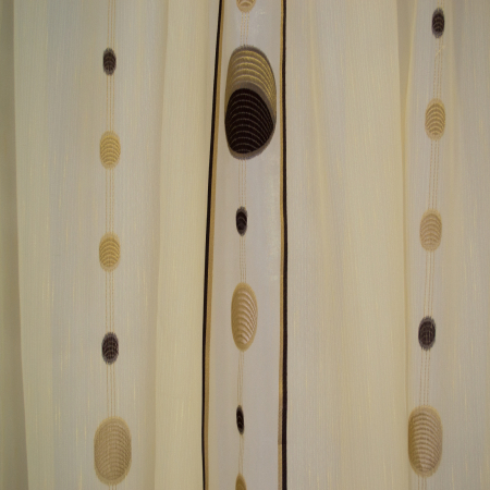 Perdea Velaria sable cu cercuri maro, 365x85 cm [2]