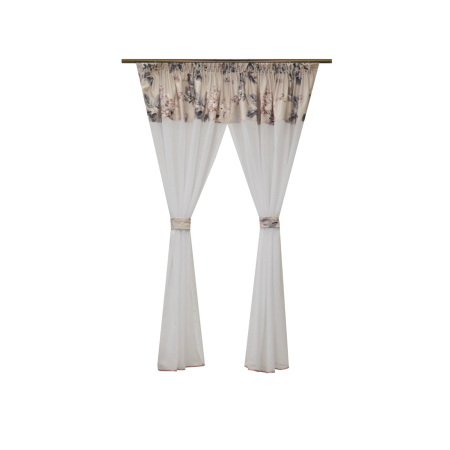 Produse - Perdea Velaria in alb samba cu esarfe, 210cm x 160 cm