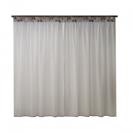 Perdea Velaria samba alba cu esarfe, 350x160 cm [1]