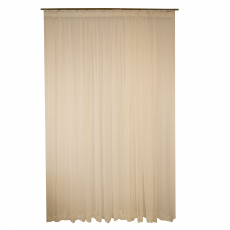 Perdele - Perdea Velaria tiul crem cu bordura, 600x245 cm
