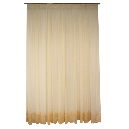Perdele la oferta - Perdea Velaria tiul crem cu bordura, 360x255 cm