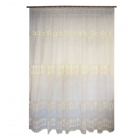Perdele la oferta - Perdea Velaria tiul brodat ivory, 350x250 cm